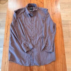 5.11 Tactical Men's Brown/black Snap Button Long Sleeve Shirt Size M